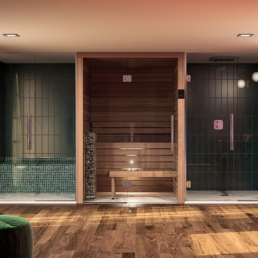 Auroom Cala Glass Premium DIY Sauna for Indoor Installation