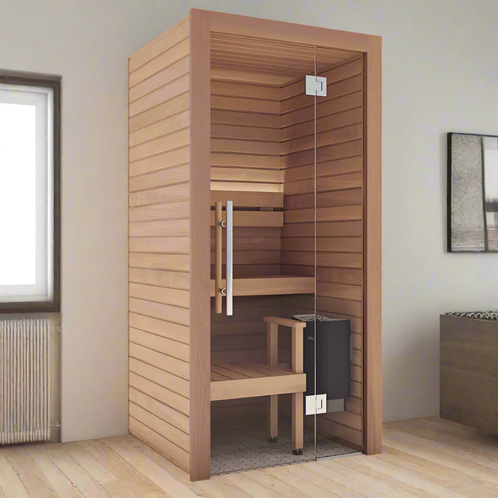 Auroom 1 Person DIY Sauna with Full Glass Front Design