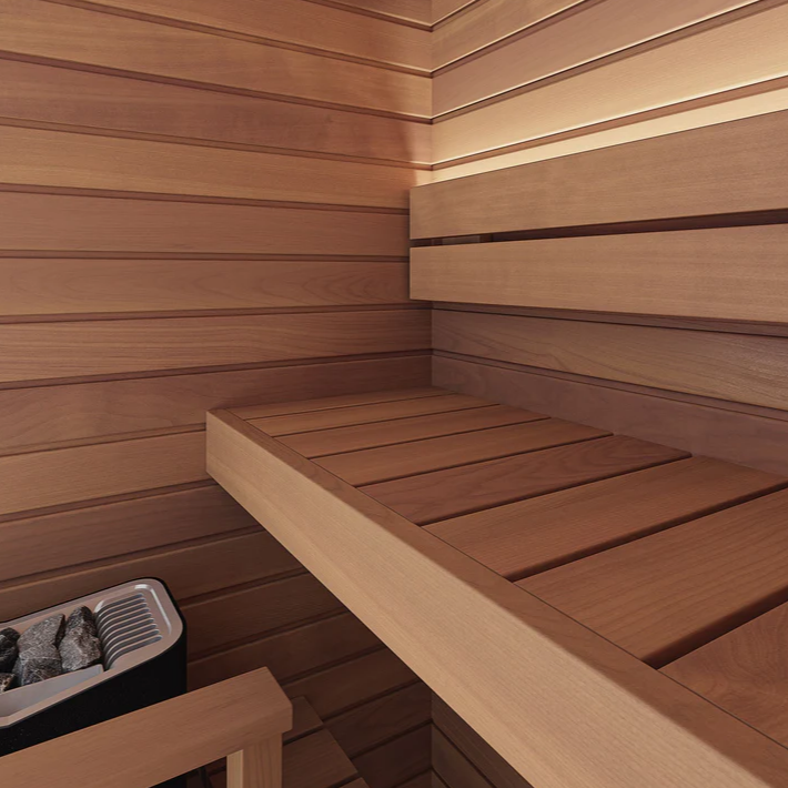 Premium Auroom Indoor Sauna with Thermo-Aspen Finish