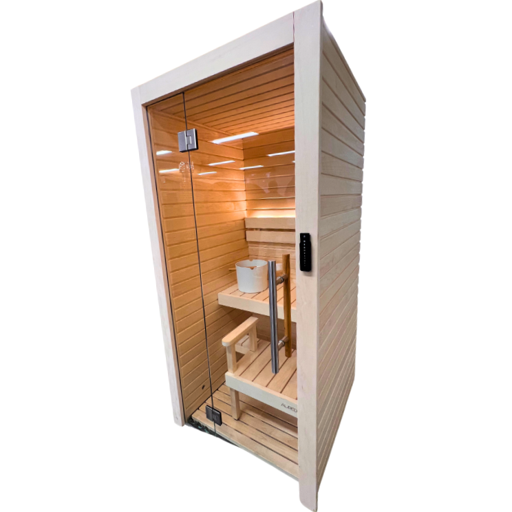 Auroom DIY Sauna Cabin for Home Relaxation – Cala Glass Mini