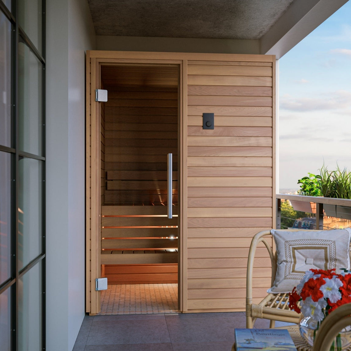 Auroom Cala 3-Person Home Sauna Kit with Easy Assembly Design