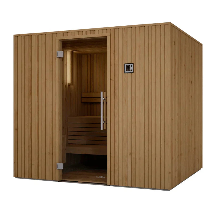 Auroom Familia 6 Person Indoor Sauna with Vertical Wall Panels