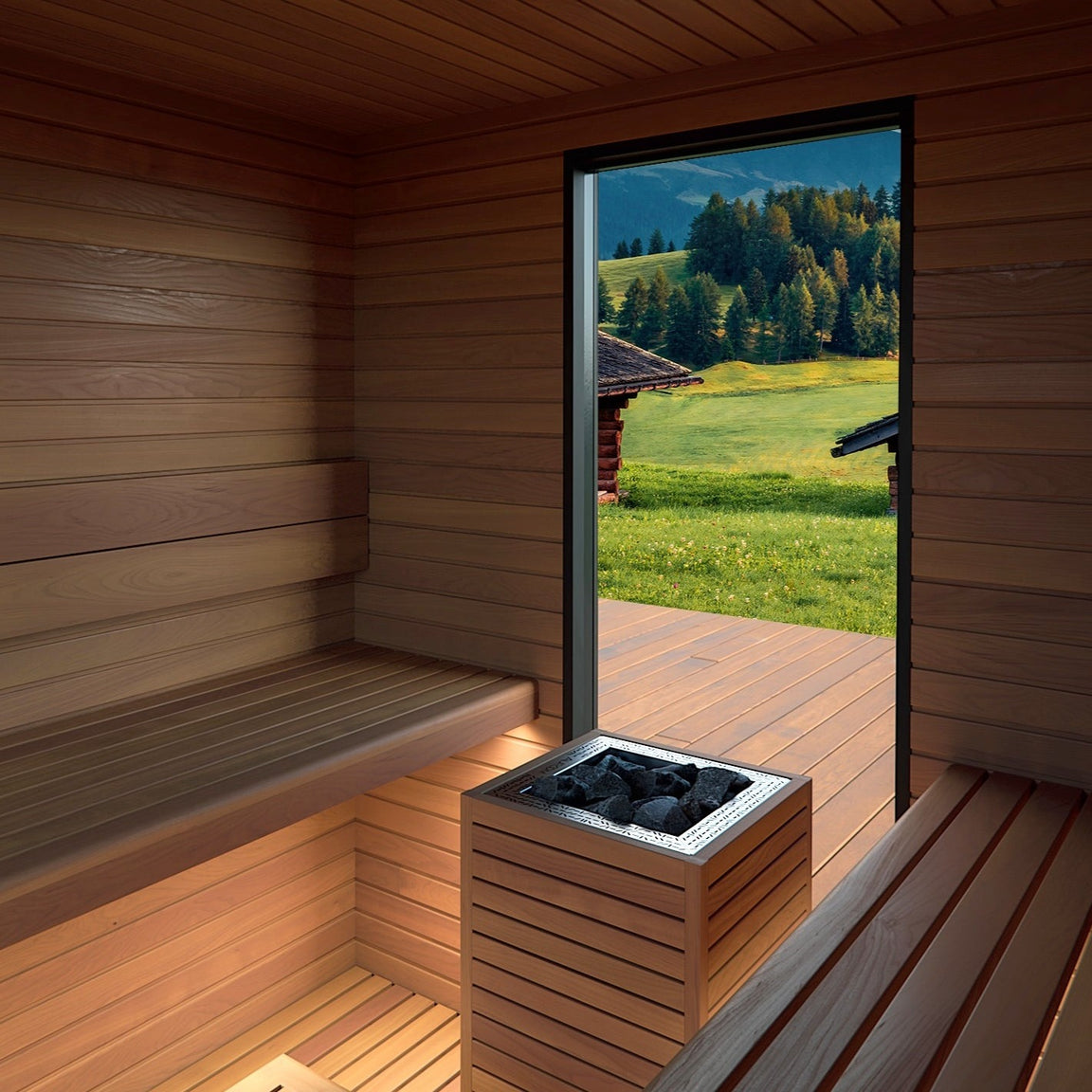 Auroom Garda Modern Backyard Sauna with Relaxing Ambience