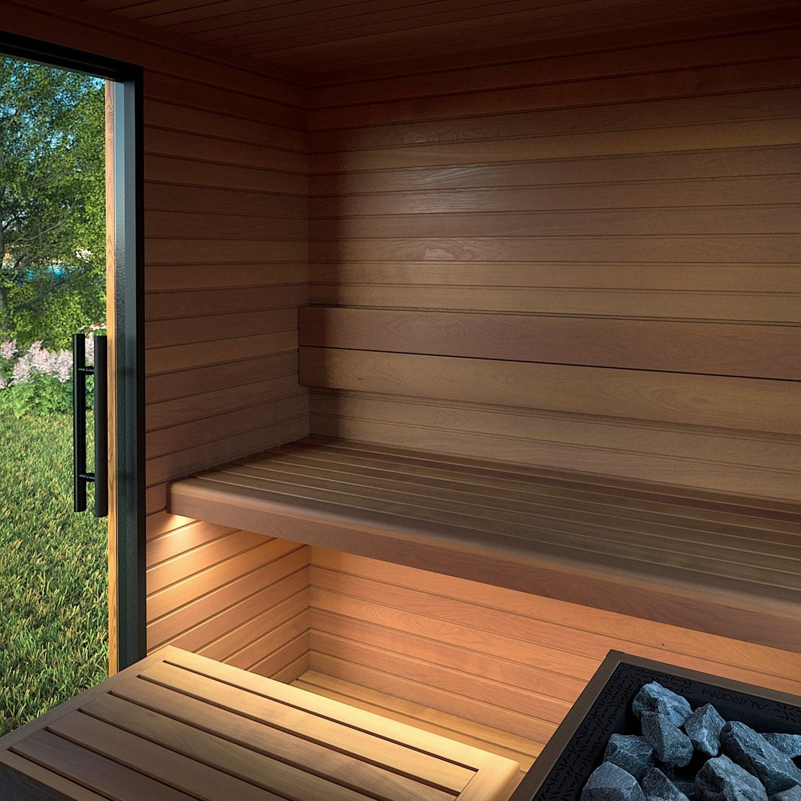 Auroom Garda Outdoor Sauna with Cross-Laminated Wood Build