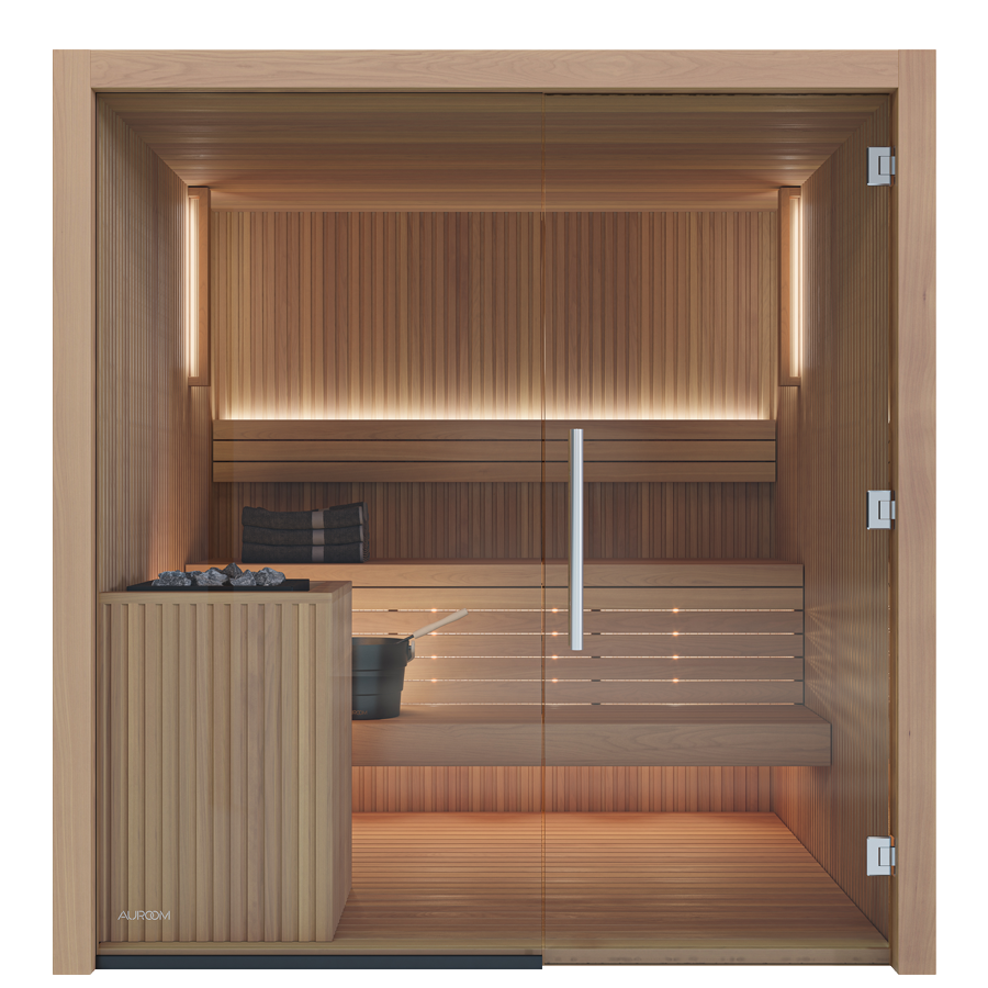Luxury Auroom Libera Sauna with Aspen Wood Interior