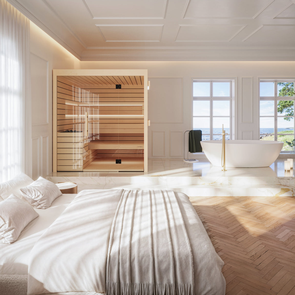 Auroom Lumina Luxury Indoor Sauna with Panoramic Glass