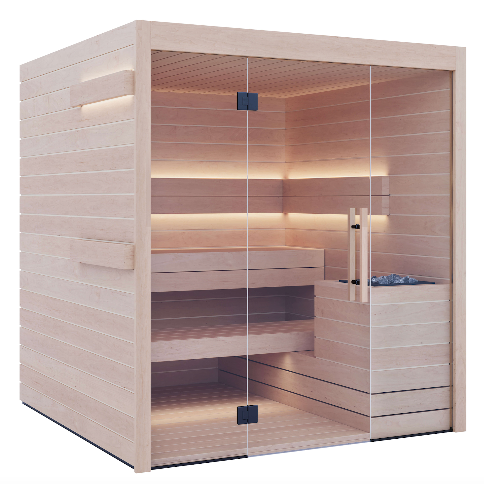 Auroom Lumina 6 Person Indoor Sauna with LED Lighting