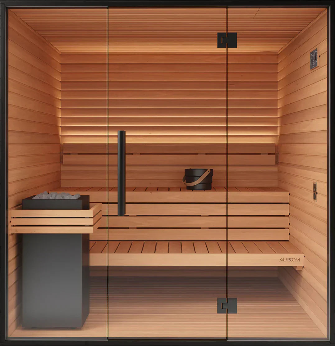 Auroom Outdoor Sauna Cabin – Mira L Thermo-Spruce Design