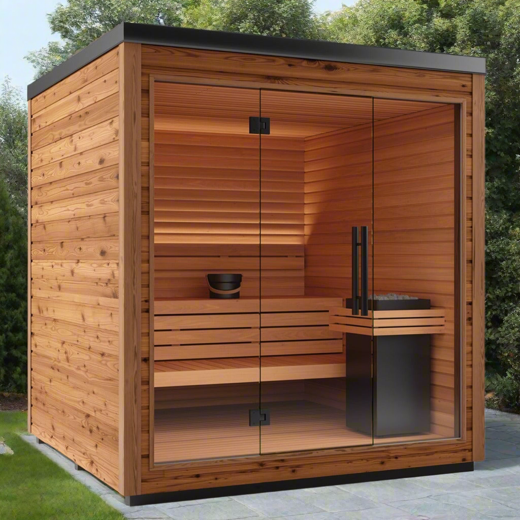 Auroom Mira L Thermo-Spruce Outdoor Sauna Room