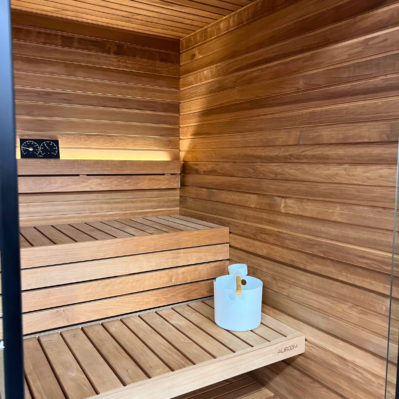 Auroom Modular Outdoor Sauna Cabin in Black Finish
