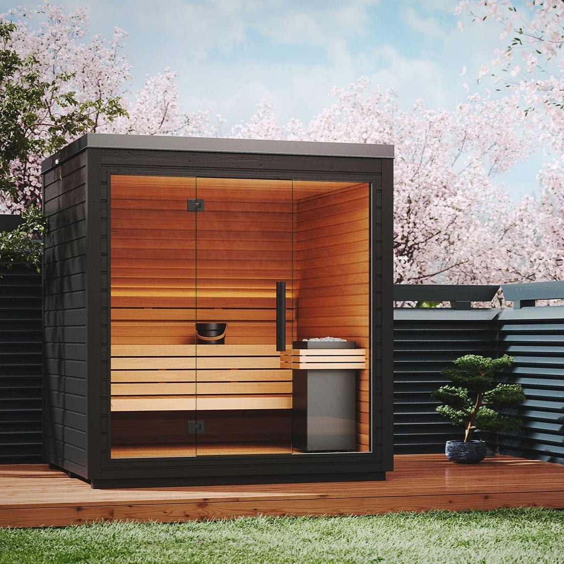 Auroom Mira L Scandinavian Style Outdoor Sauna Cabin