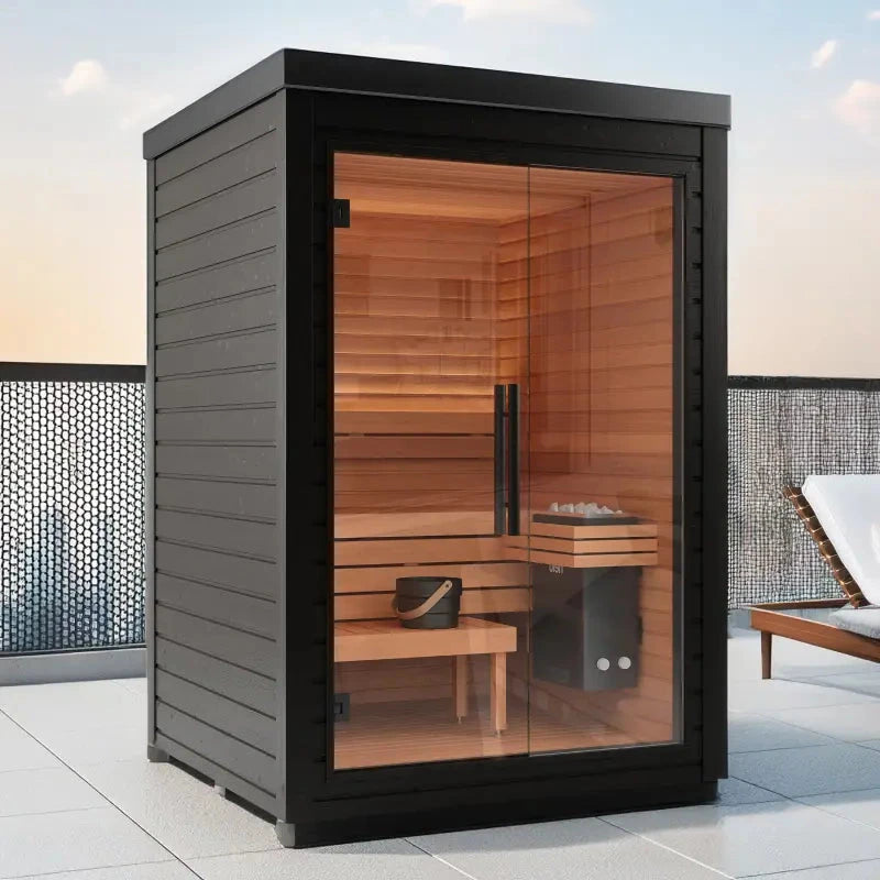 Auroom Mira Modular Sauna with Tempered Glass Front Panel