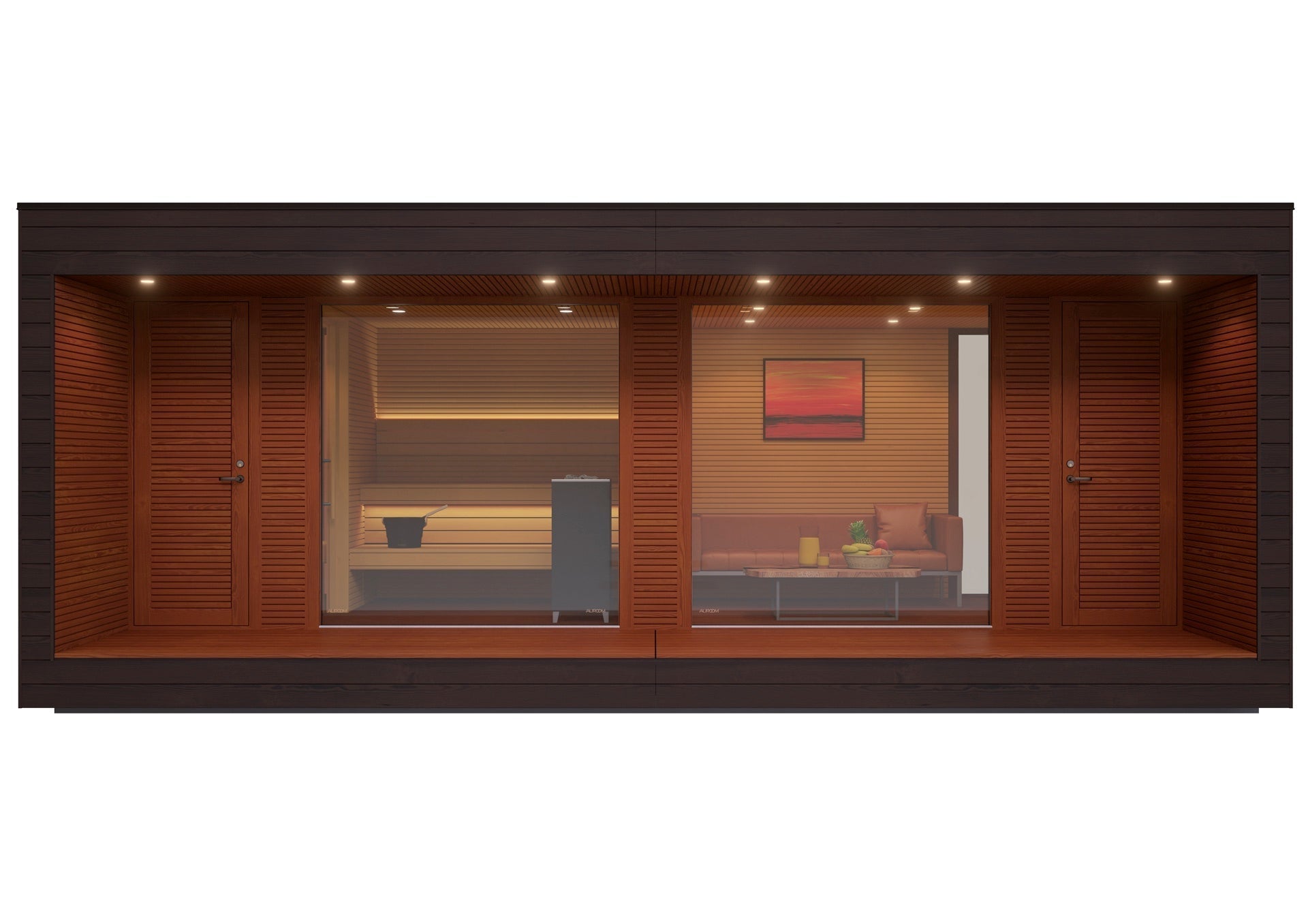Premium Natura Lounge Module garden lounge extension for sauna cabins