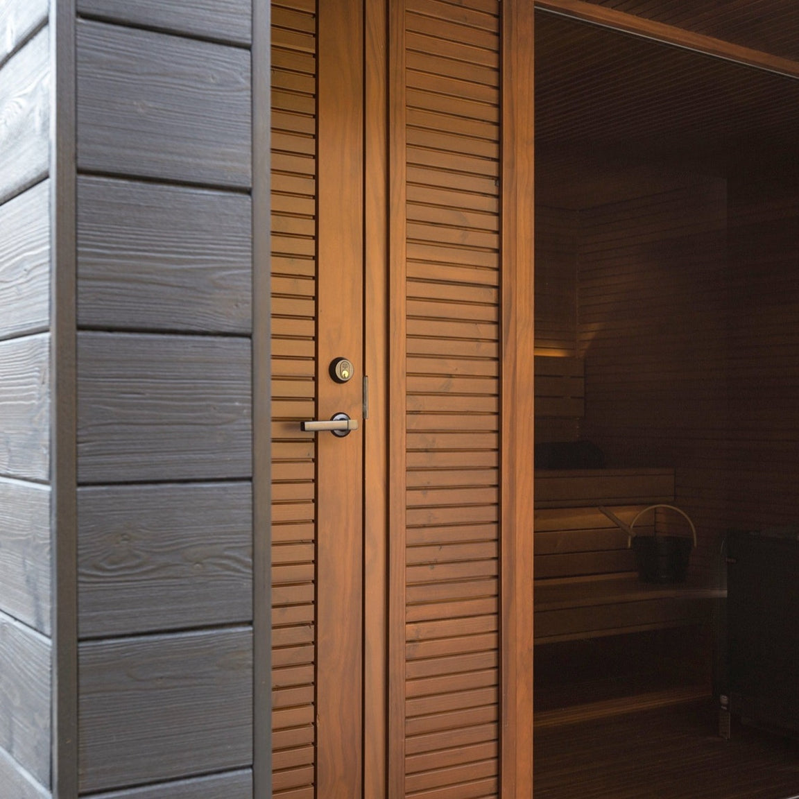 Auroom Natura Designer Outdoor Sauna with Natural Timber Finish