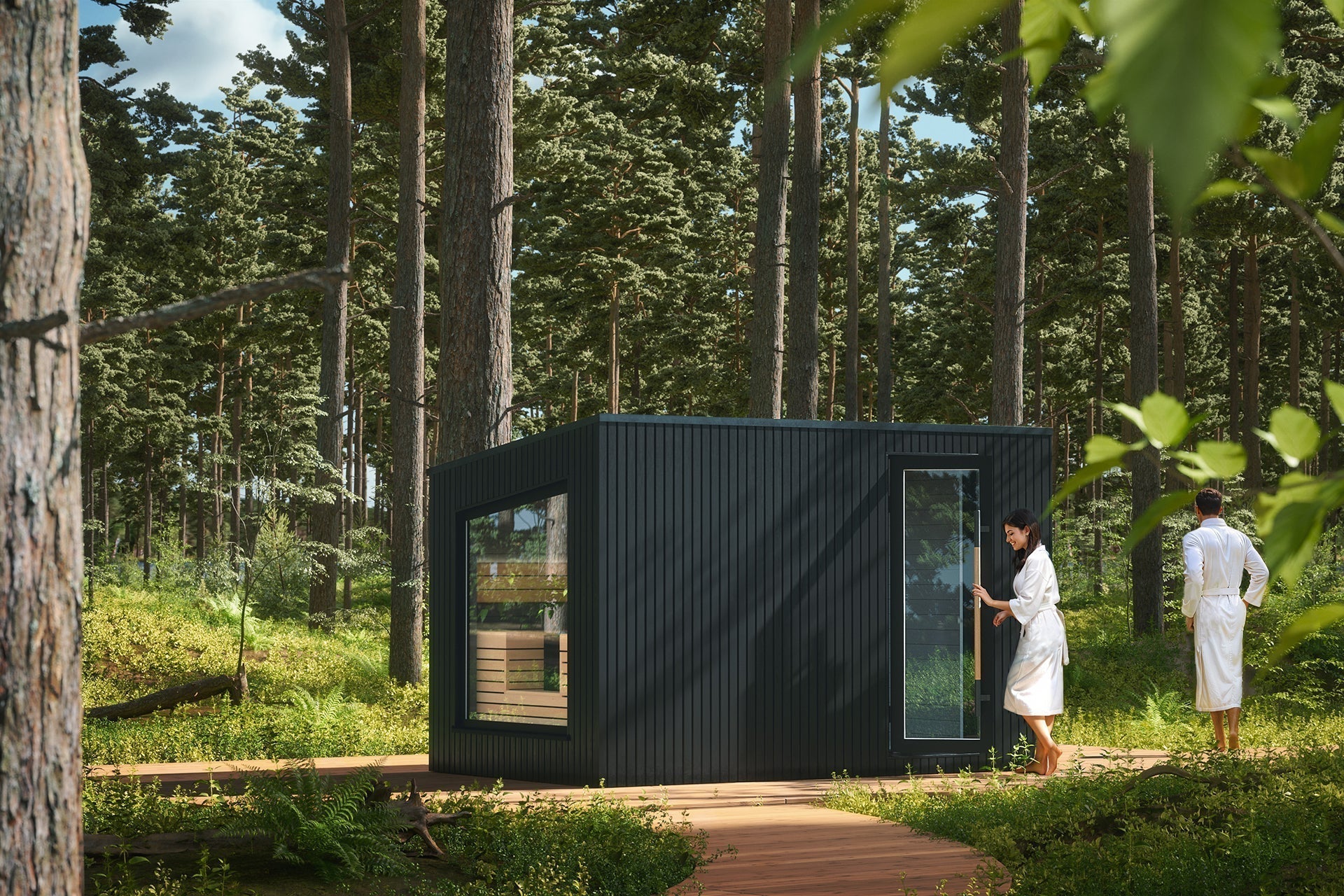 Auroom Terra Modular Outdoor Sauna for Luxury Home Spa