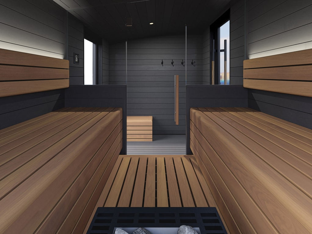 Auroom Terra S Premium Backyard Sauna with Black Cladding Option
