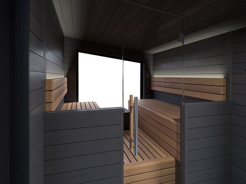 Auroom Terra S Thermo-Pine Outdoor Sauna Cabin Design