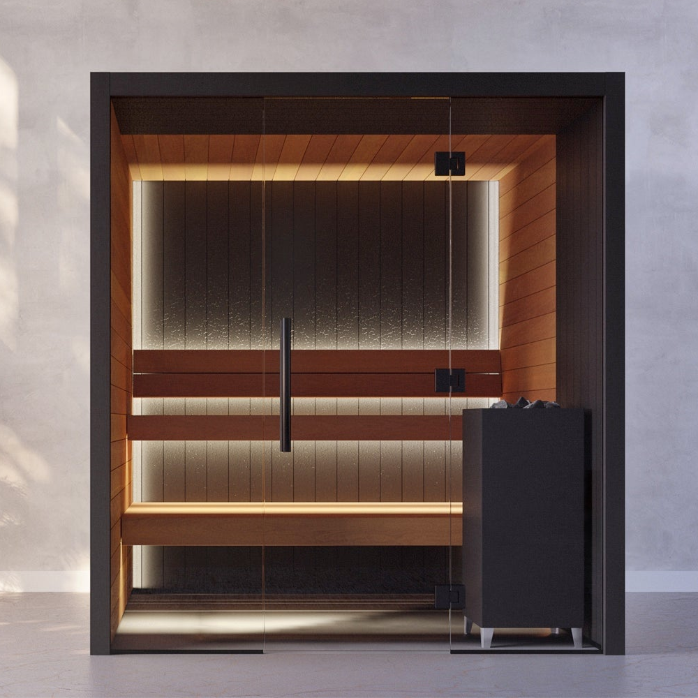 Auroom Vulcana 5-Person Sauna with Ergonomic Benches and Backrest