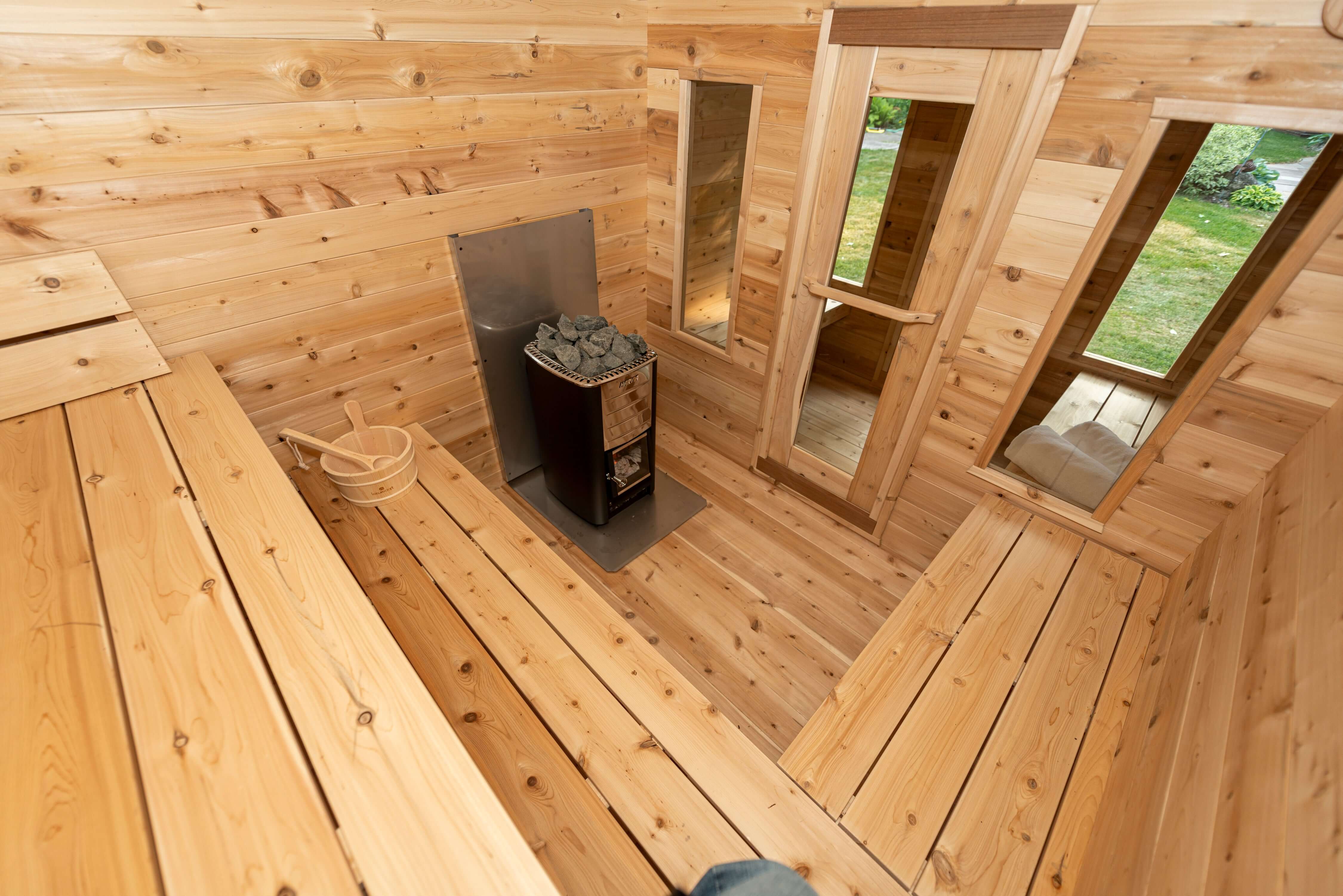 LeisureCraft Georgian Sauna with Spacious Changing Area