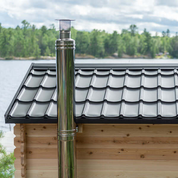 Georgian Cabin Sauna with Metal Roof by Dundalk