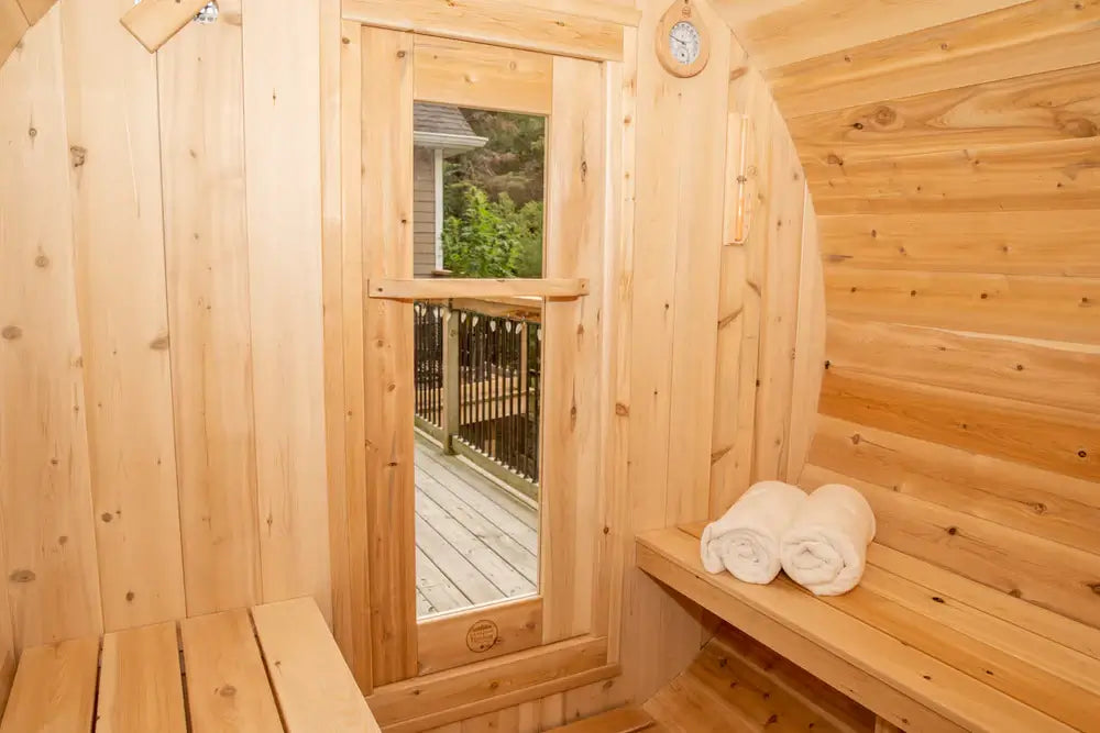 CT Harmony Cedar Barrel Sauna with Stainless Steel Hardware