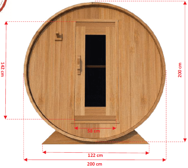 Dundalk CT Harmony Barrel Sauna in Eastern White Cedar