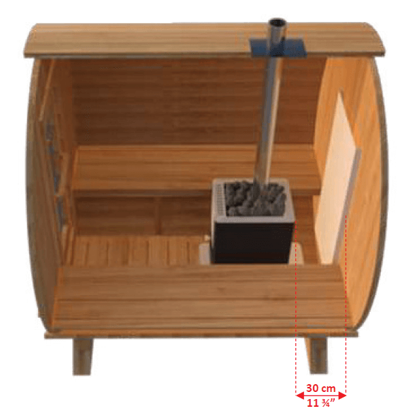Compact Outdoor Barrel Sauna – Dundalk Canadian Timber Harmony