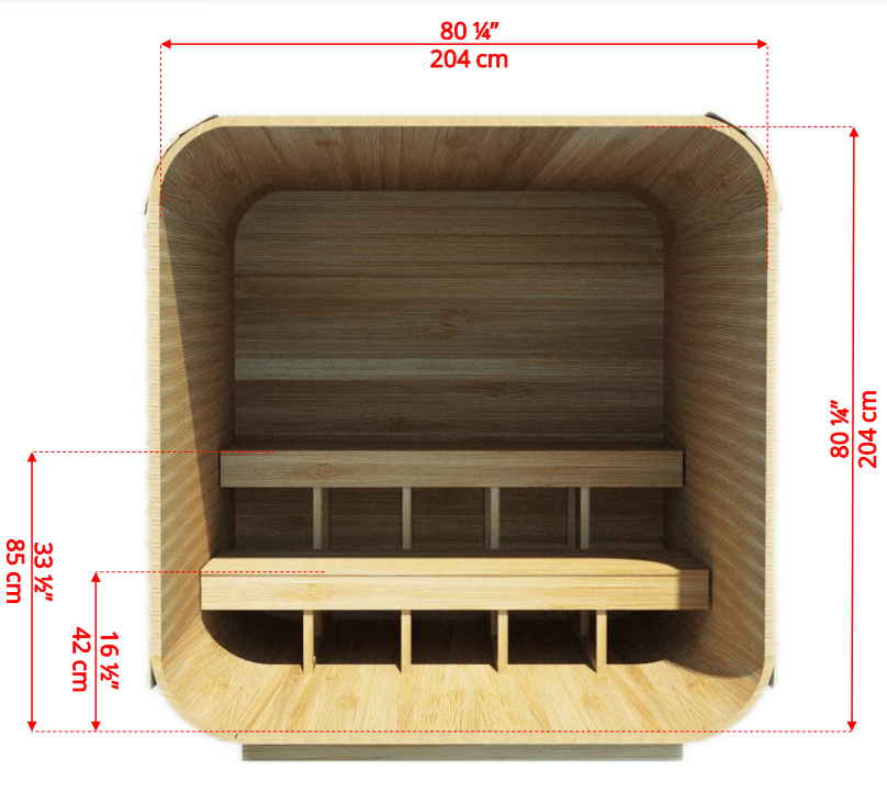 Dundalk CT Luna Outdoor Sauna – Natural Cedar Wood Spa Cabin
