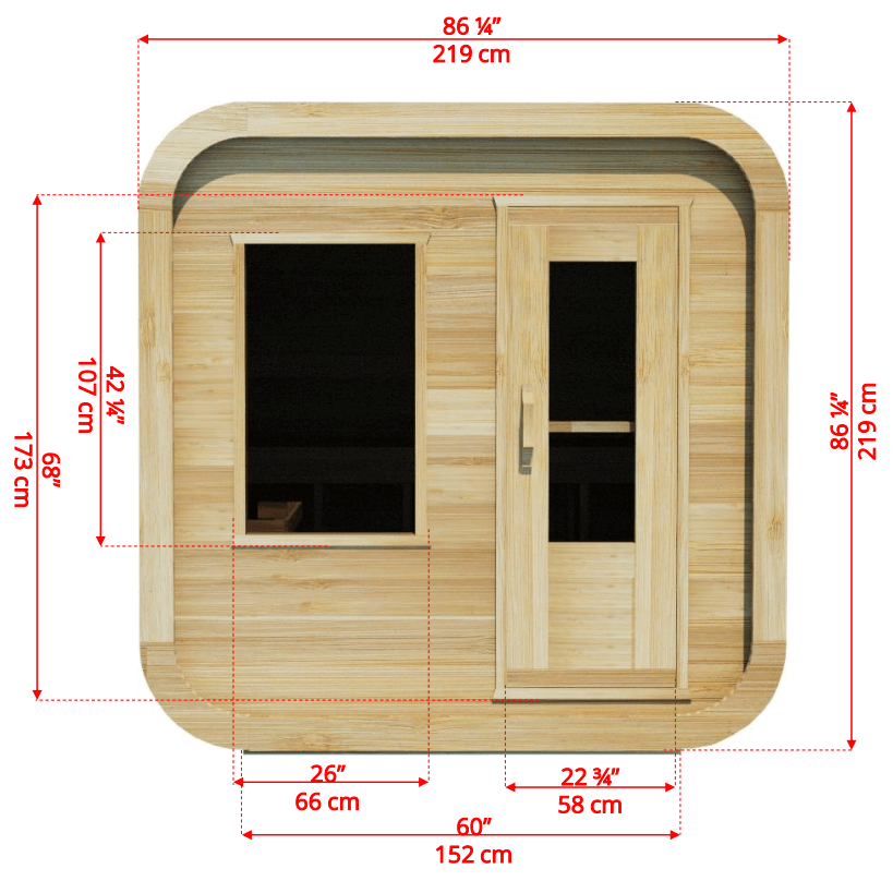 Outdoor Cedar Barrel Sauna – Dundalk CT Luna 4 Person Model