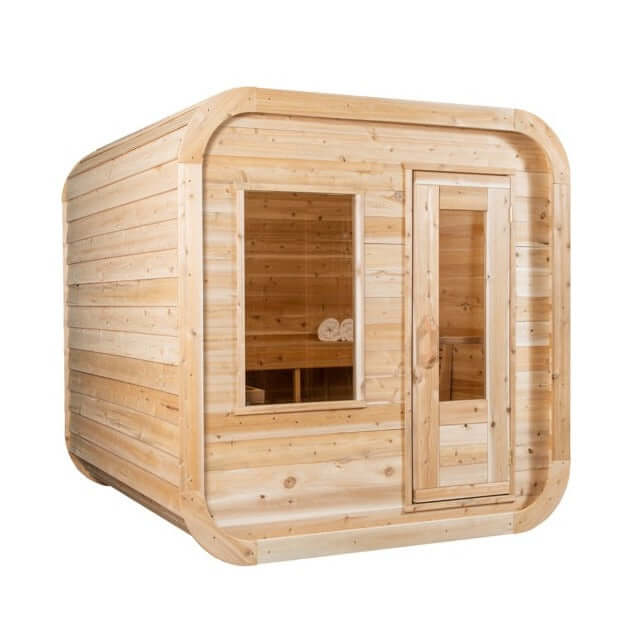 Dundalk CT Luna 4 Person Barrel Sauna – Outdoor Cedar Wood Sauna