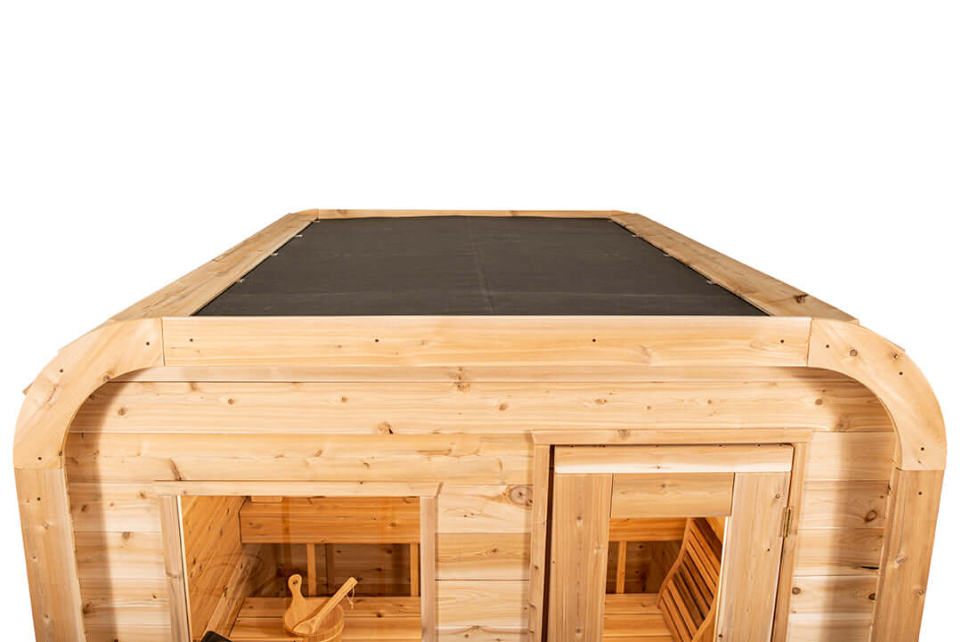 Dundalk CT Luna 4 Person Sauna – Eastern White Cedar Barrel Design
