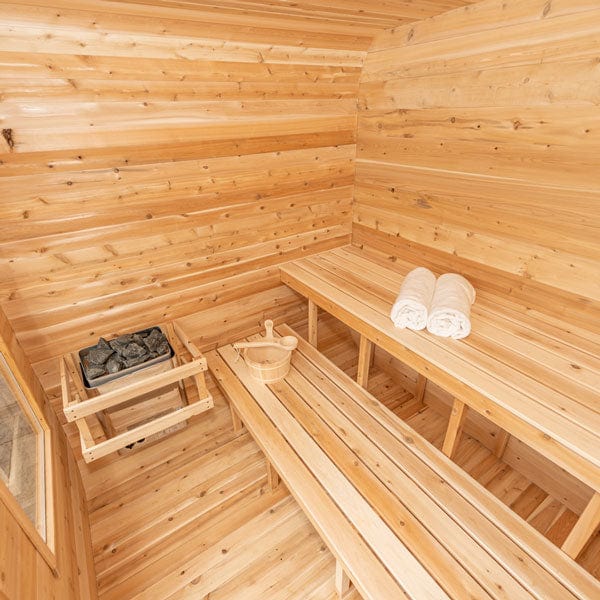Dundalk CT Luna 4 Person Barrel Sauna - Infinity Saunas