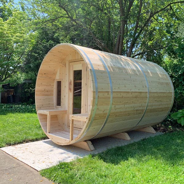 Dundalk LeisureCraft Canadian Timber Tranquility Barrel Sauna 6–8 Person