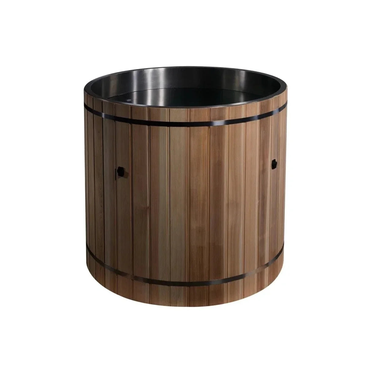 Dynamic Cold Therapy Stainless Steel Cold Plunge Tub – 304 Stainless Steel Interior, Pacific Cedar