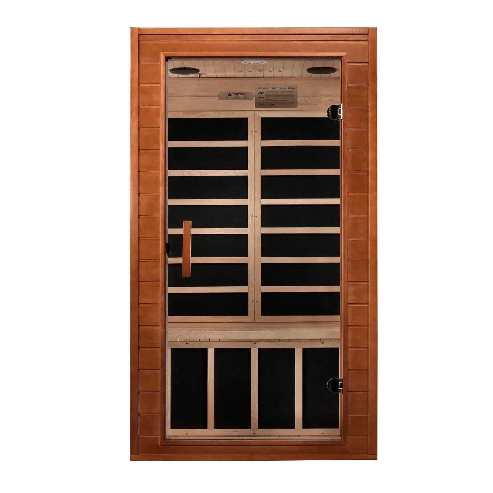 Compact indoor FAR infrared sauna experience with Dynamic Avila DYN-6103-01 for stress relief and health benefits