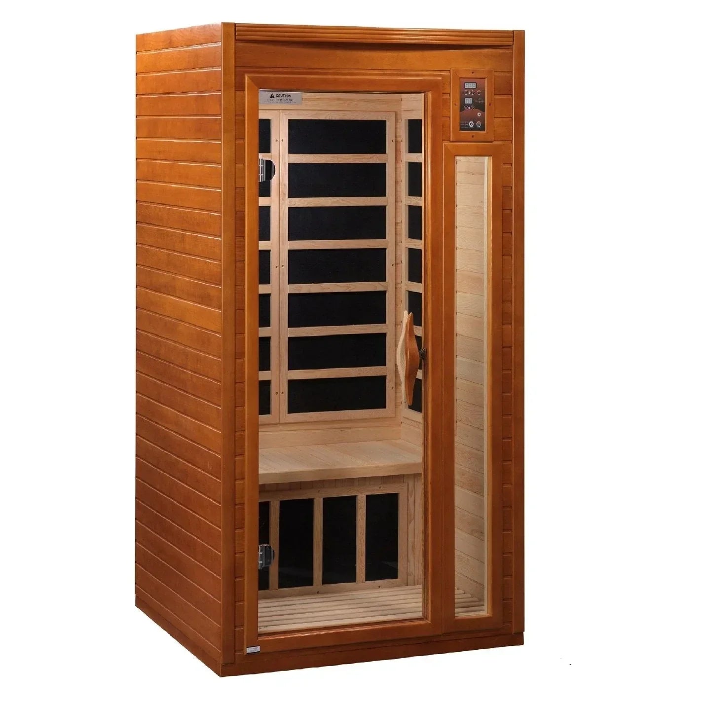 Dynamic Saunas Barcelona low EMF FAR infrared sauna cabin DYN-6106-01 designed for small spaces, home gyms, and personal wellness routines.