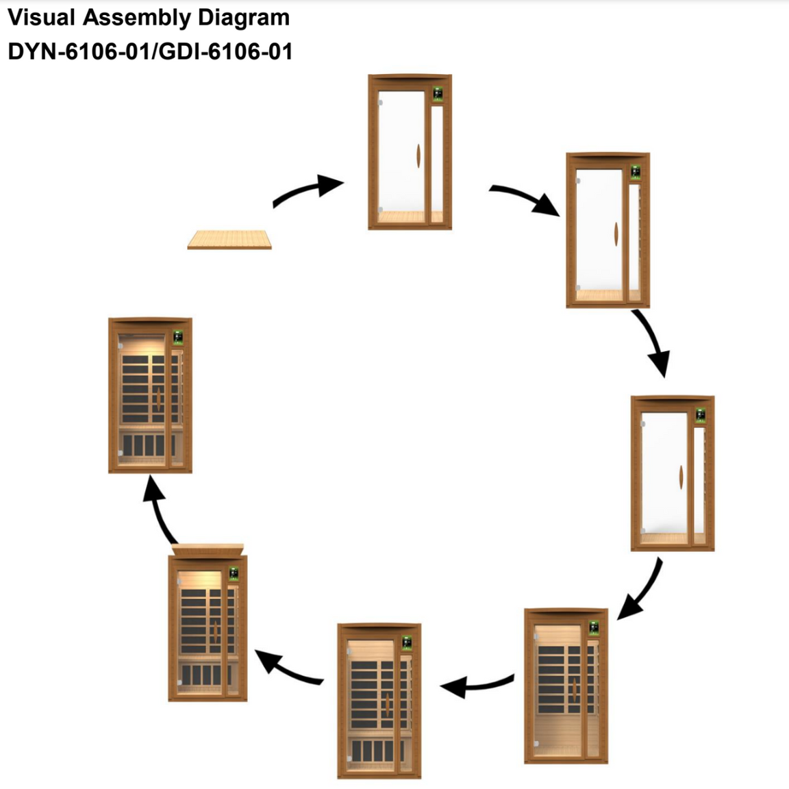 Compact Dynamic Barcelona DYN-6106-01 infrared sauna cabin with FAR therapy heat, ideal for relaxation, detox support, and personal recovery routines.