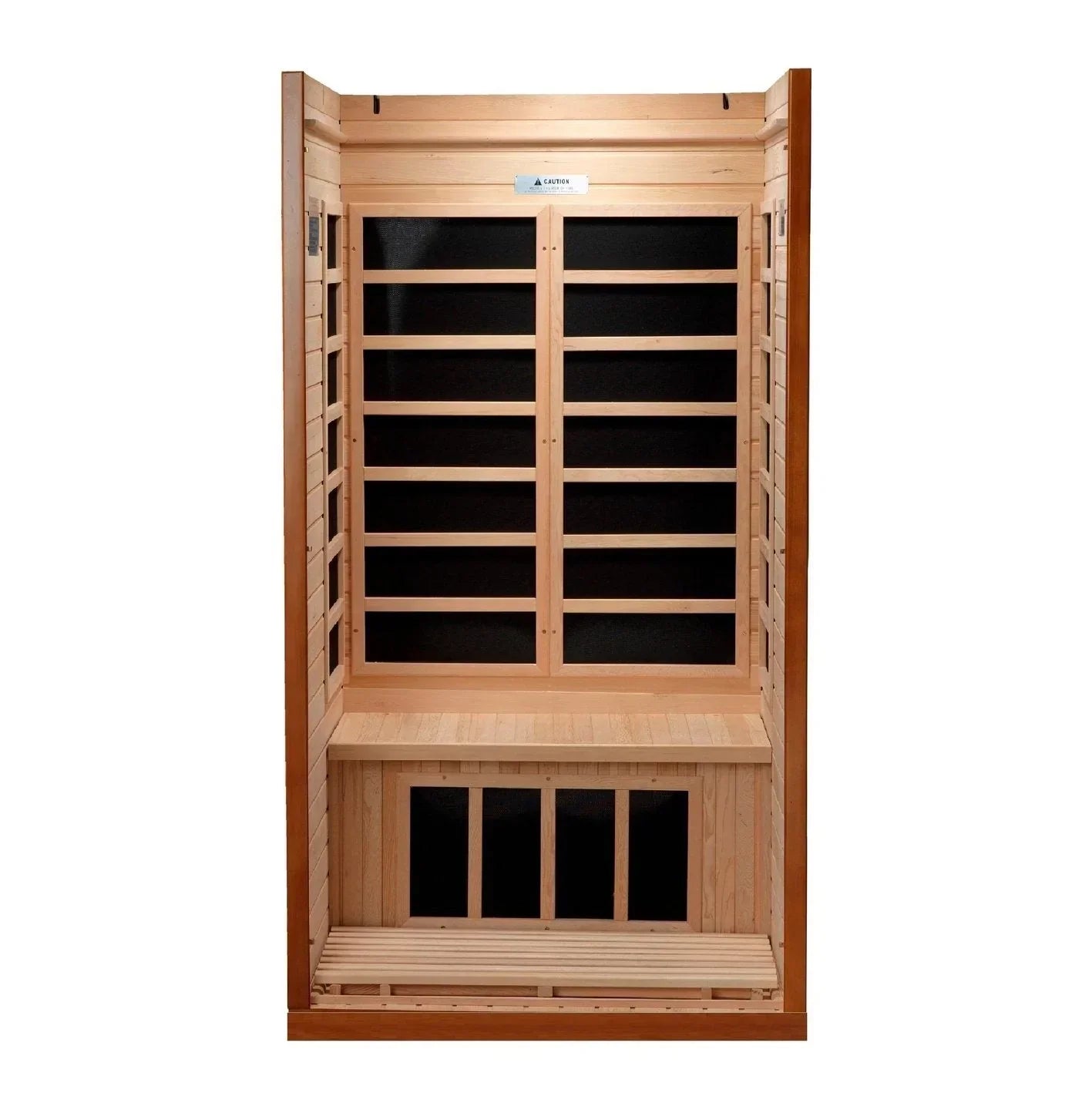 Dynamic Barcelona Elite DYN-6106-01 indoor infrared sauna for 1-2 persons Canadian Hemlock wood ultra low EMF FAR sauna with Bluetooth and LED chromotherapy