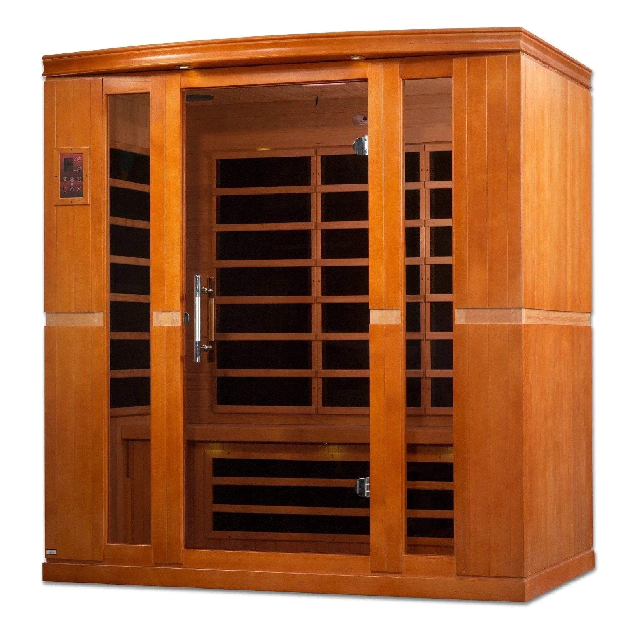 Dynamic Vittoria 2-Person Ultra Low EMF FAR Infrared Canadian Hemlock Sauna space-conscious cabin.