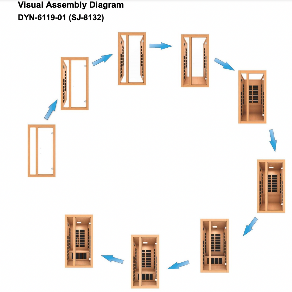 1–2 person Dynamic Gracia sauna DYN-6119-01 designed for home gyms, bathrooms, and compact wellness rooms