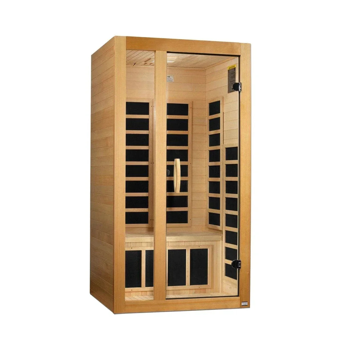 Dynamic Gracia 1–2 Person Low EMF FAR Infrared Sauna DYN-6119-01 made with Canadian Hemlock wood, compact indoor design for home wellness, relaxation, and muscle recovery