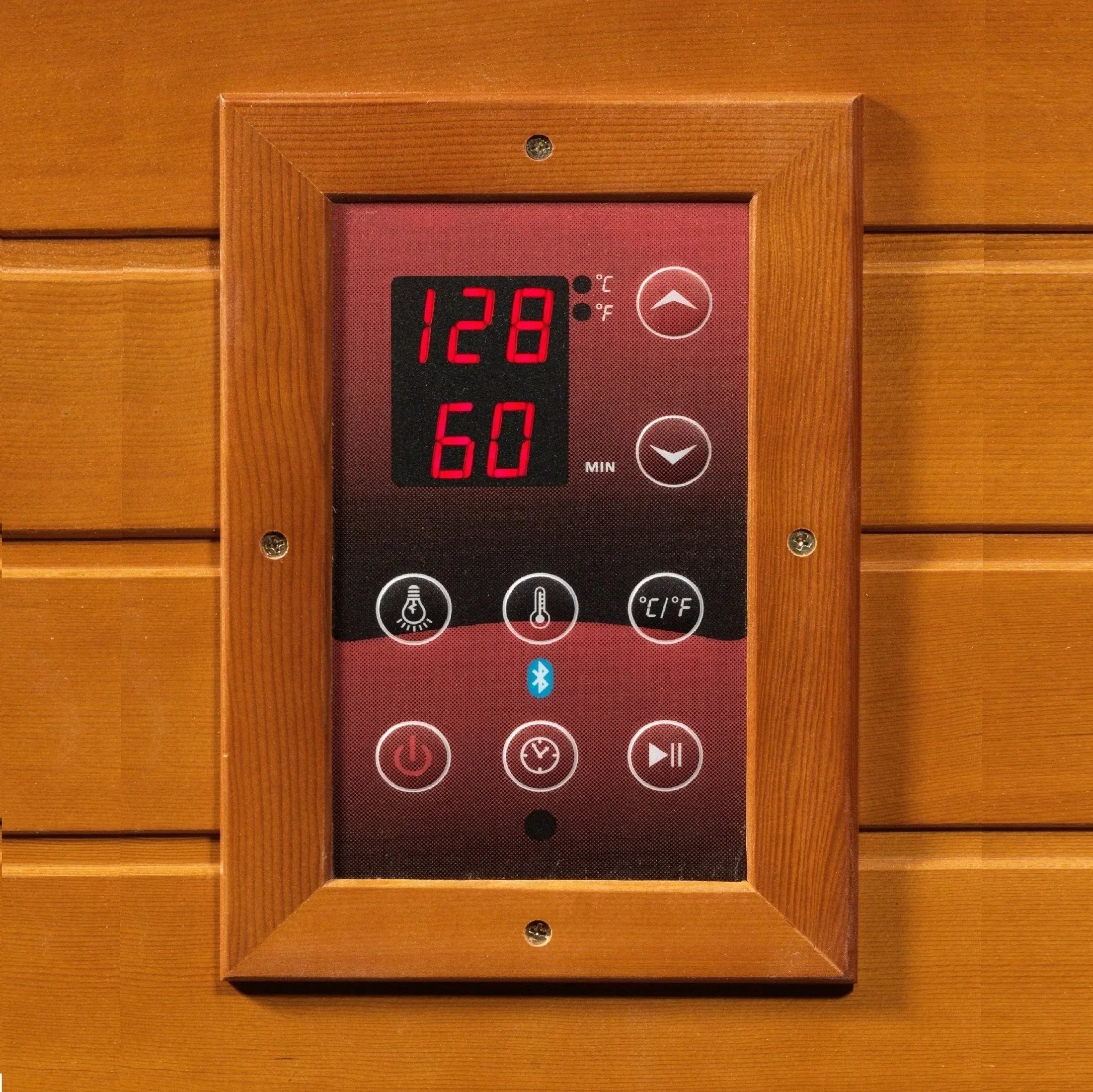 2 person FAR infrared sauna DYN-6225-02 Elite with compact corner design for home spa relaxation