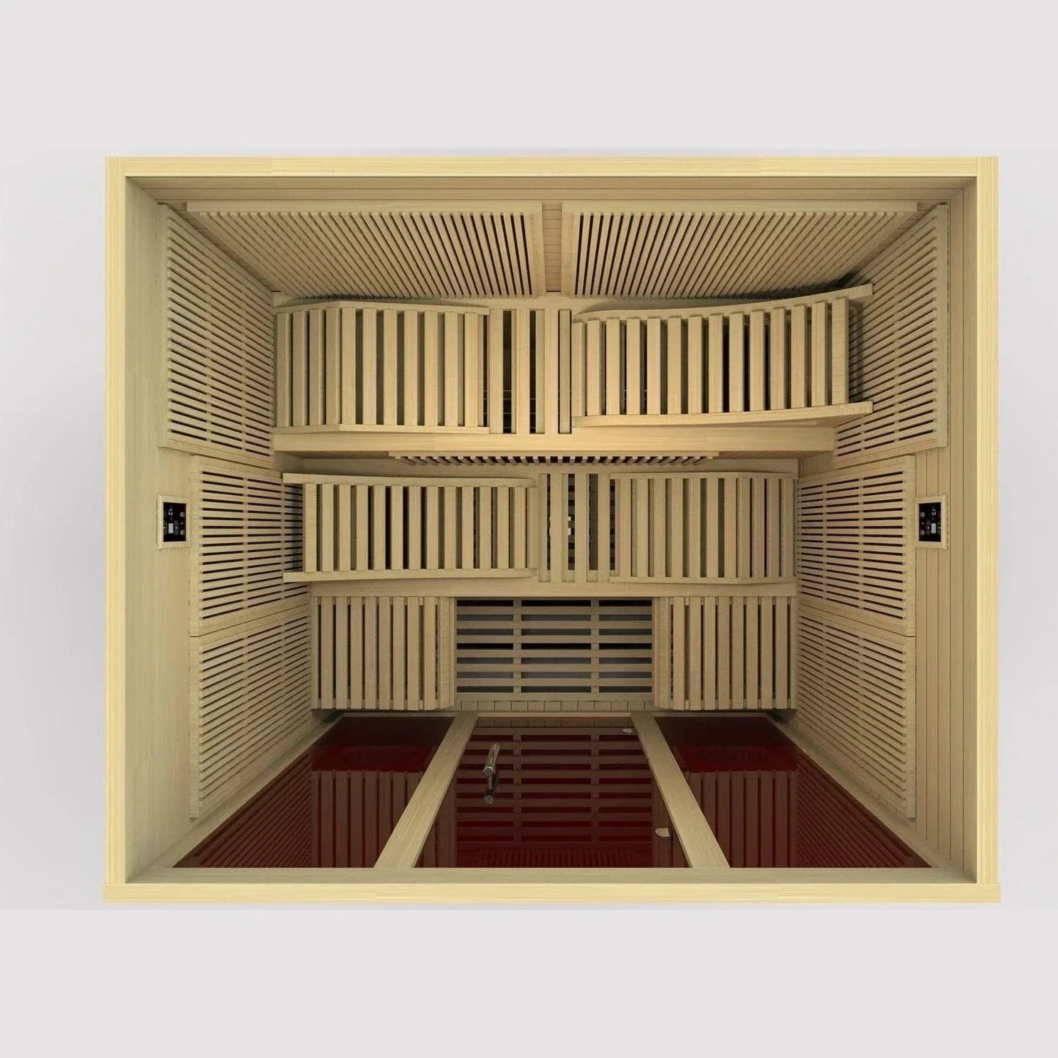 Dynamic Monaco 6-person Ultra Low EMF FAR infrared sauna DYN-6996-01 Elite with spacious Canadian Hemlock interior and premium wellness design