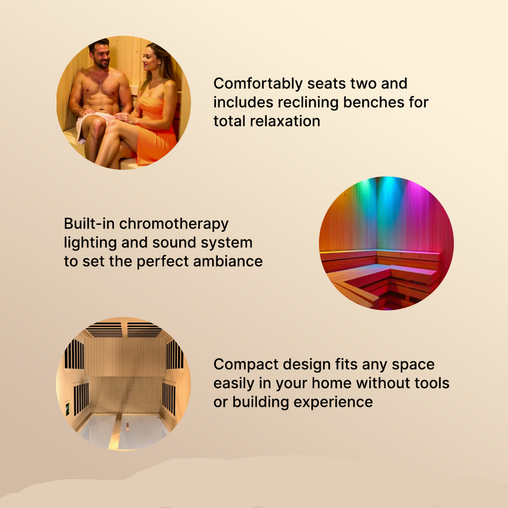 Dynamic Santiago Elite 2-person Ultra Low EMF FAR Infrared Sauna - DYN
