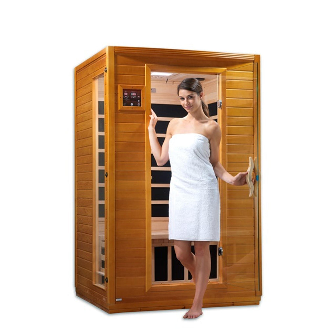 Dynamic Versailles 2 Person Low EMF Infrared Sauna – Canadian Hemlock Wood