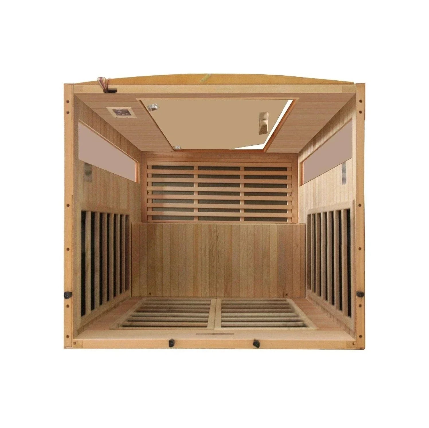 Dynamic Versailles 2-person FAR infrared sauna with low EMF heating panels and eco-friendly Canadian Hemlock wood indoor spa cabin
