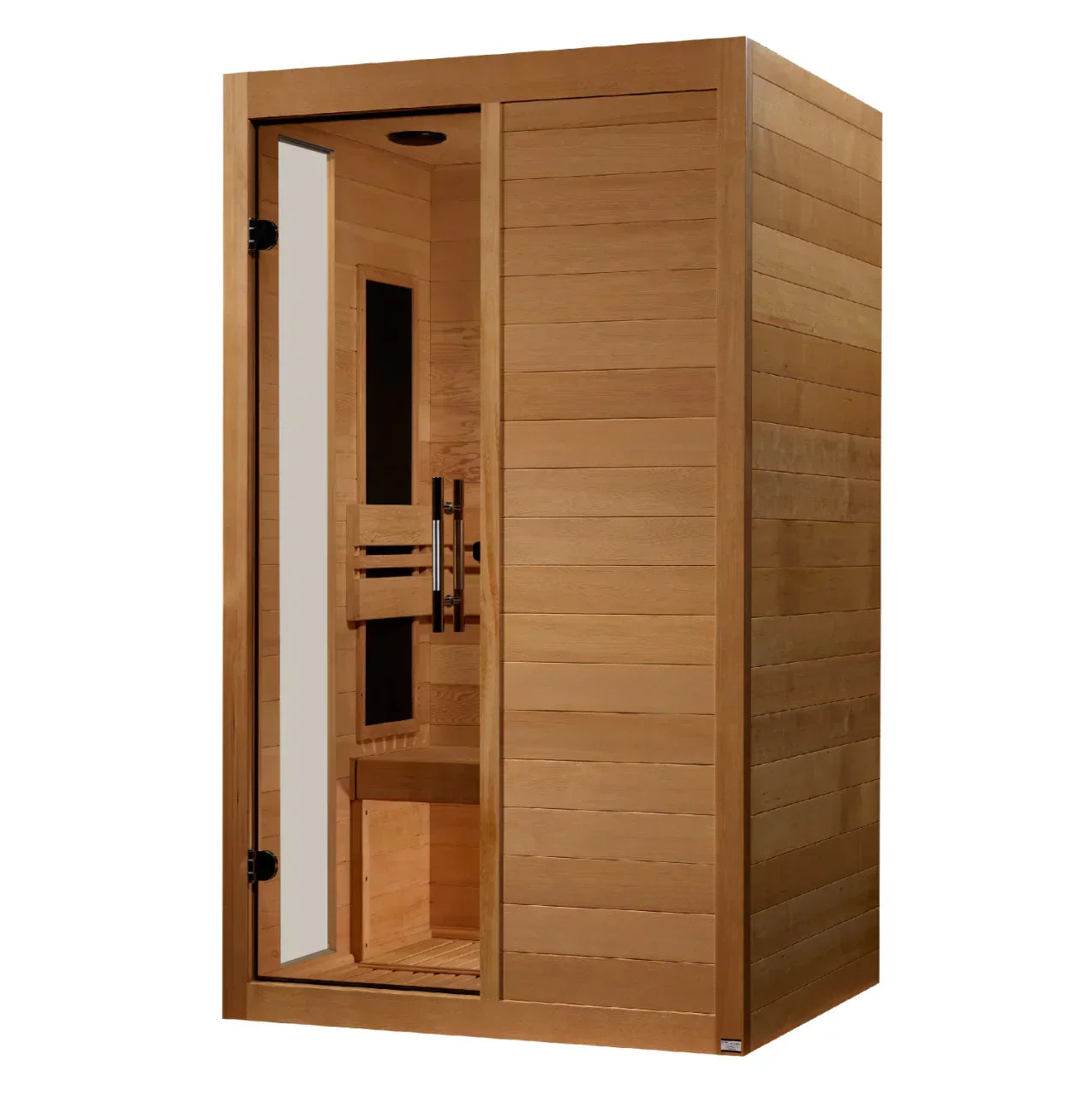 2026 Dynamic Lucca 2-person low EMF infrared sauna DYN-6215-05 with 360° carbon heaters, Canadian Hemlock wood, removable bench, full body home spa sauna