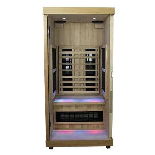 Finnmark FD-1 1-Person Full Spectrum Infrared Sauna – Premium Indoor Hemlock Wood
