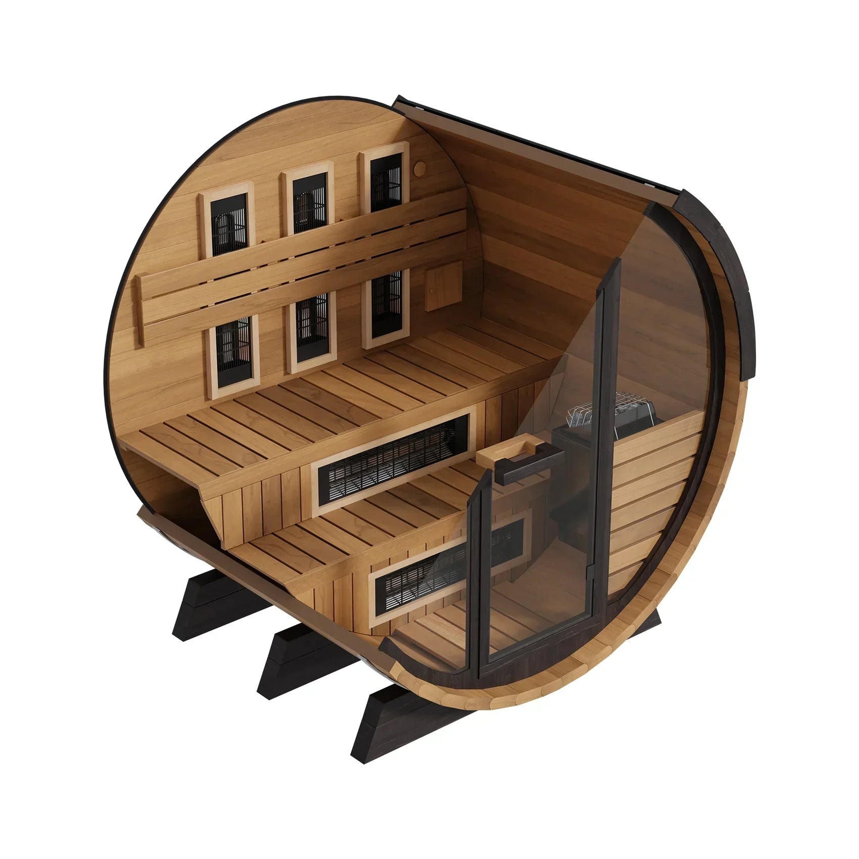 Finnmark FD-6 Hybrid Sauna with Infrared and Stone Heater System