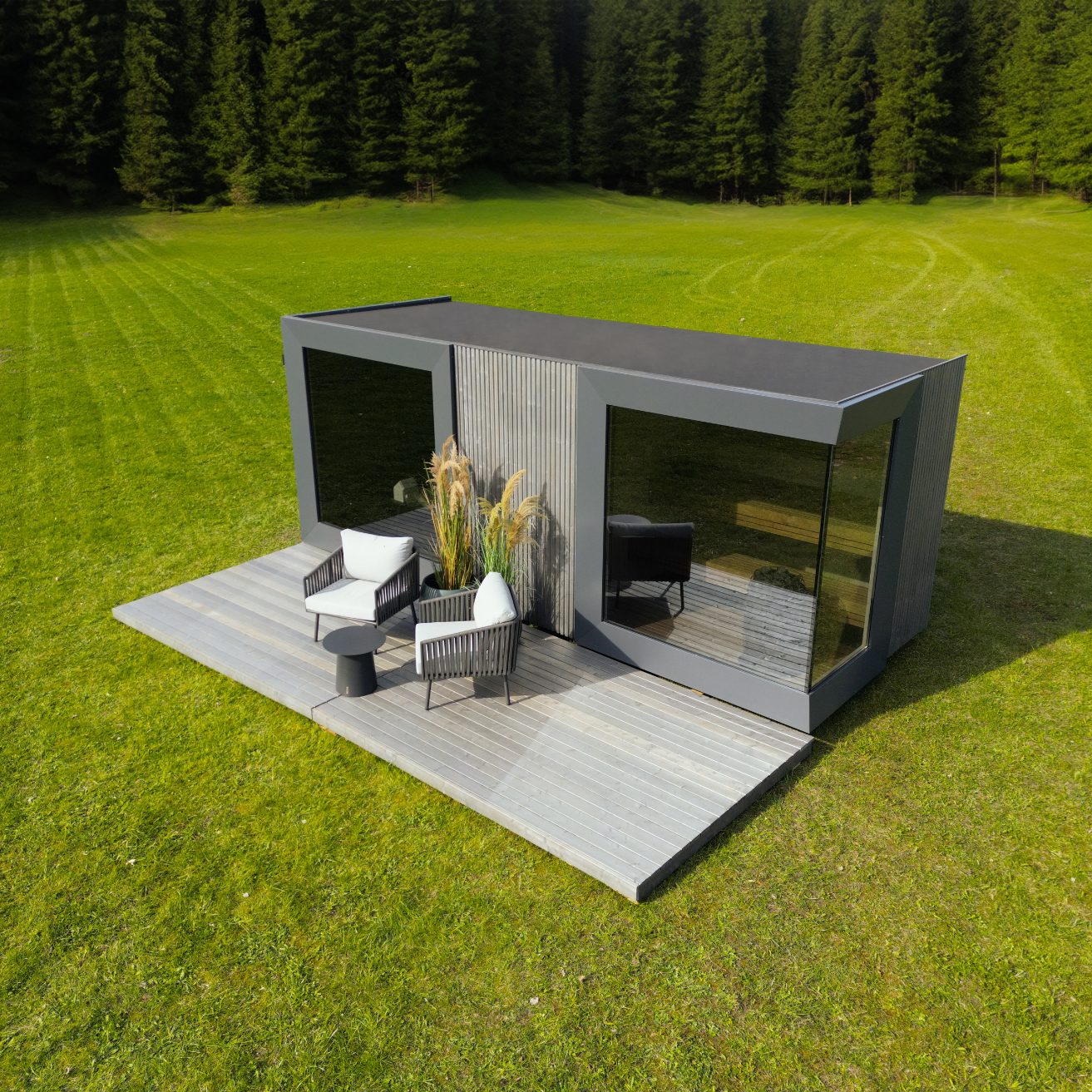 Genevas St. Moritz Outdoor Sauna with Lounge & Shower Cabin